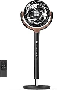 DREO – Ventilador de Pie Silencioso 20dB, Oscilación 120°