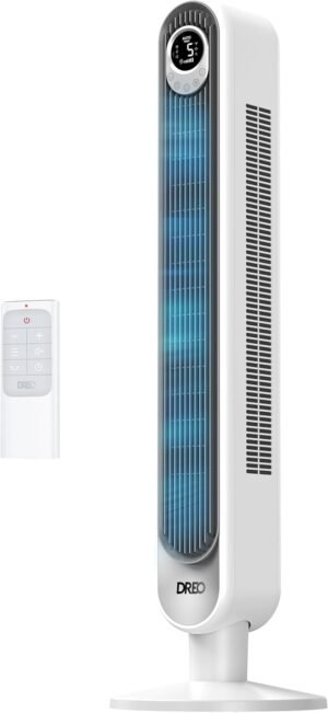 Dreo Cruiser Pro T1 – Ventilador de Torre sin Aspas, LED y Mando