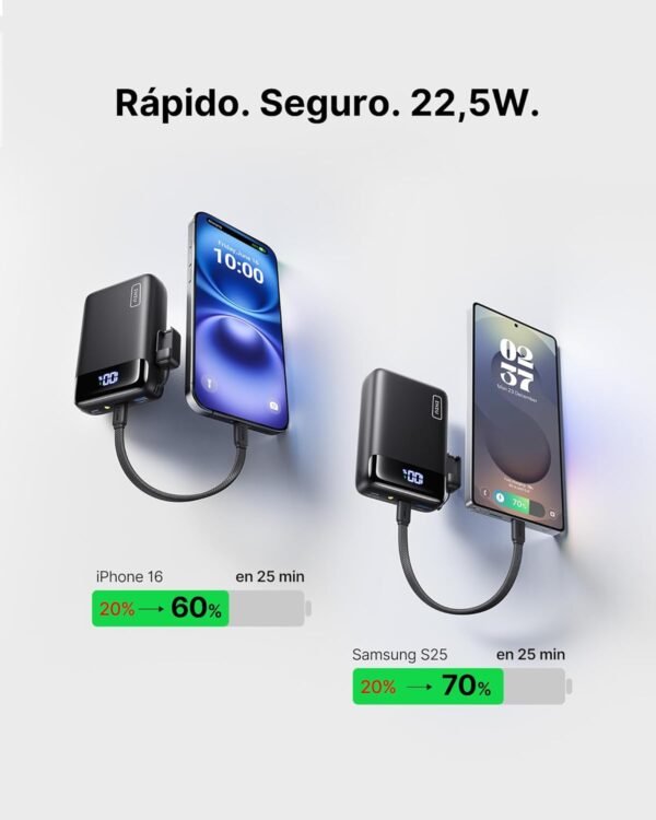61Kyk20VBL._AC_SL1500_ INIU Power Bank 20000mAh Compacto Carga Rapida 22.5W