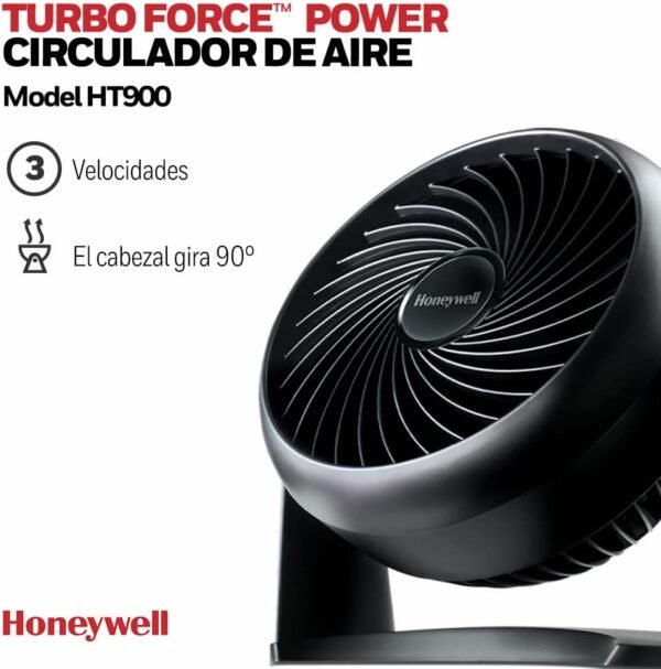 Honeywell TurboForce HT900E4 - Mini Ventilador de Sobremesa/Pared, 3 Velocidades
