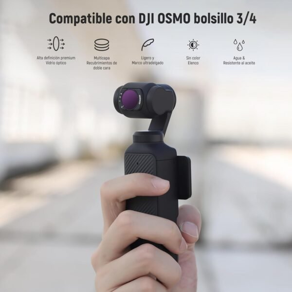 61cL8F-4EjL._AC_SL1500_ NEEWER Kit de Filtros ND Magneticos Variables para DJI Osmo Pocket 3/4