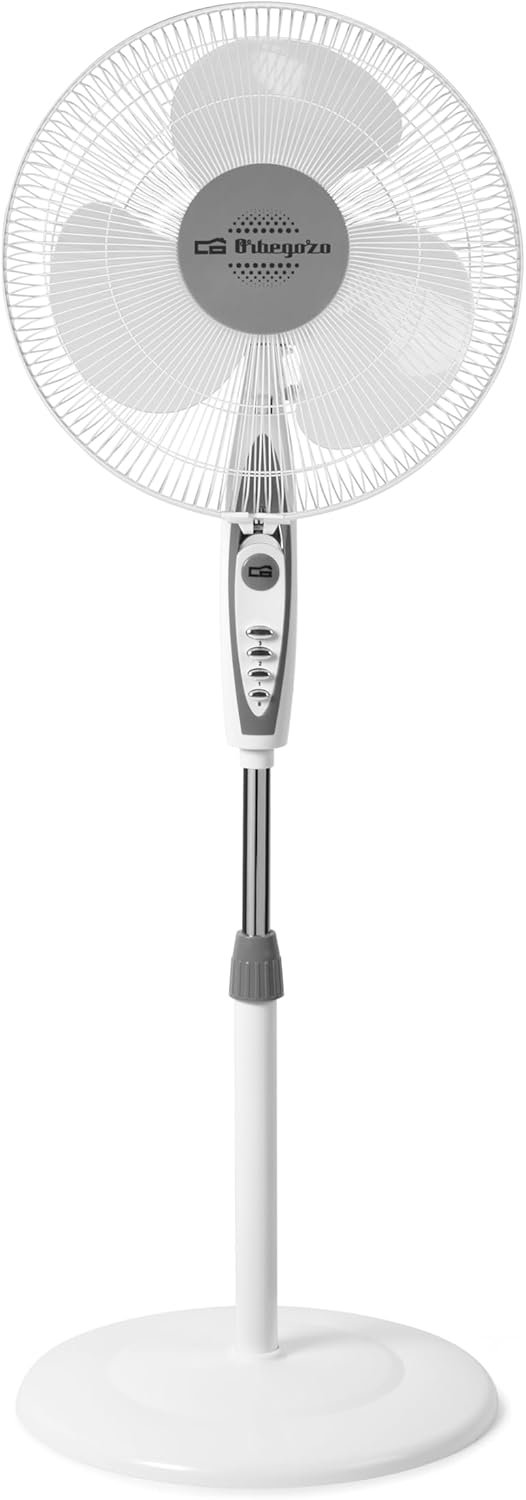 61n-Yq1j7L._AC_SL1500_.jpg Orbegozo SF 0147 Ventilador de Pie 50W, Oscilante, Blanco