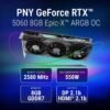 PNY GeForce RTX 5060 8GB ARGB Overclocked Triple Fan - Tarjeta Grafica