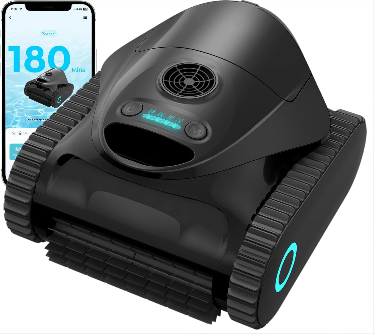 61utAbrTe4L._AC_SL1500_ BRINBO C1 Robot Limpiafondos de Piscina y Paredes 2026 - Negro