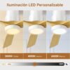 Ateroll Ventilador de Techo con Luz Silencioso 52", Mando a Distancia