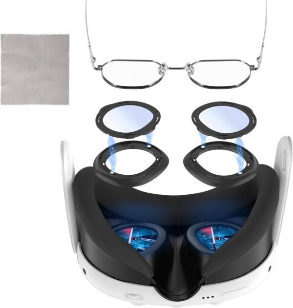 Kit de Lentes Anti-Luz Azul para Meta Quest 3 con Pano Antivaho
