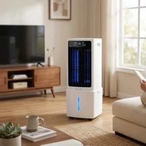 Climatizador Evaporativo Portatil 3 en 1, 12L con Mando y Ruedas
