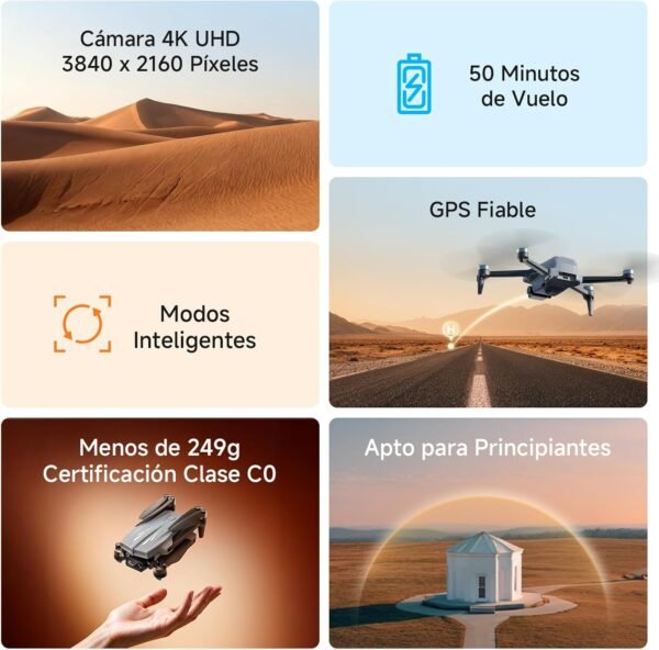 71251y6ZvJL._AC_SL1500_ Ameta S20 Drone con Camara 4K, GPS y Control por Gestos