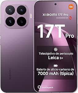 Xiaomi 17T Pro, 12+512GB, Pantalla 144Hz, Batería 7000mAh