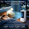 Climatizador Evaporativo Portatil 3 en 1, 12L con Mando y Ruedas