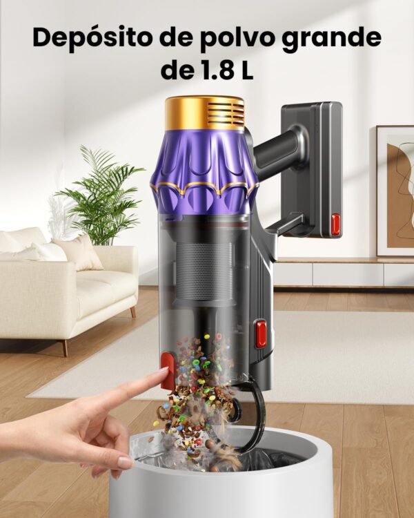 71KO9P1BKoL._AC_SL1500_.jpg AIBIRTH Aspiradora sin Cable 55kPa 650W, Autonoma con Base de Carga