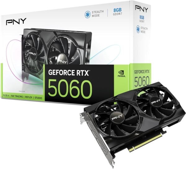 PNY GeForce RTX 5060 8GB Dual Fan - Tarjeta Grafica DLSS 4
