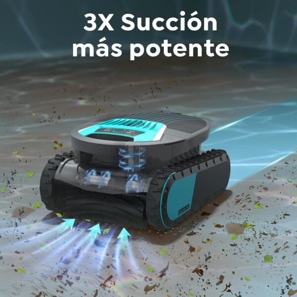 71M6cNSO0gL._AC_SL1500_ Pleco Pro Robot Limpiafondos de Piscina y Paredes 2026 - 210 min, 3 Motores