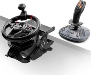 Thrustmaster T128 SimTask Farming Pack - Volante y Joystick para Simulacion Agricola PS5/PC