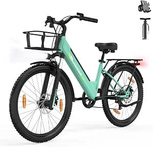 Bicicleta Eléctrica 26″ para Mujer, 250W, Autonomía 100 km