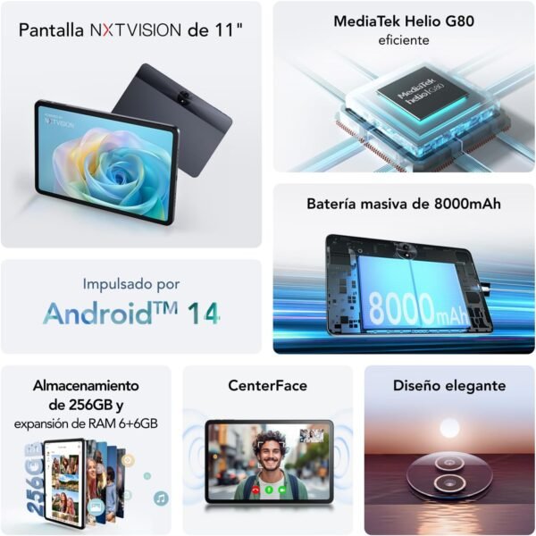 TCL Tab 11 Gen 2 WiFi 10.95" FHD+ 6GB RAM 256GB Gris