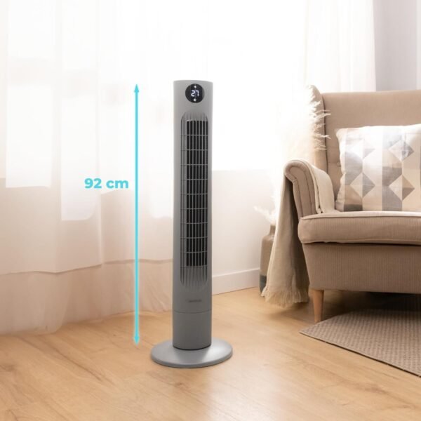 Cecotec Ventilador de Torre EnergySilence 800 Skyline Smart 36", 60W, Pantalla LED, Mando