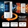 Climatizador Evaporativo Portatil 3 en 1, 12L con Mando y Ruedas