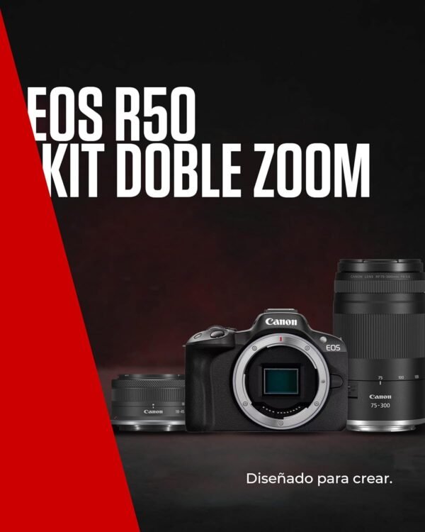 71cGkYjgolL._AC_SL1500_ Canon EOS R50 + Objetivos 18-45mm y 75-300mm - Camara Mirrorless 4K