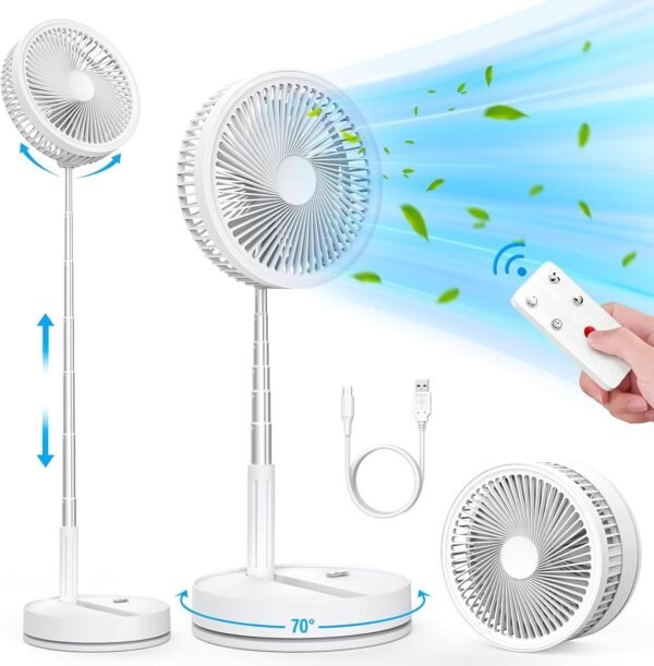 71hbTJ7ZwcL._AC_SL1500_.jpg Ventilador Portatil Plegable con Bateria 8000mAh USB-C y Mando a Distancia