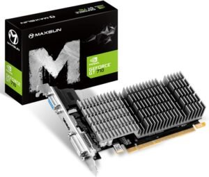 maxsun NVIDIA GeForce GT 710 2GB - Tarjeta Grafica Pasiva Silenciosa