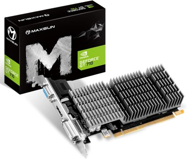 71jno8P9BwL._AC_SL1500_ maxsun NVIDIA GeForce GT 710 2GB - Tarjeta Grafica Pasiva Silenciosa