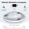 Ventilador de Techo con Luz LED y Mando a Distancia, 3 Aspas Retractiles