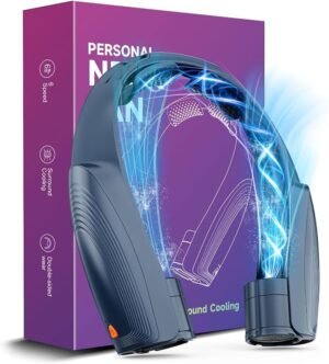 Ventilador de Cuello Portátil con IA, 6 Velocidades, 8000mAh