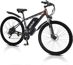 GUNAI Bicicleta Eléctrica de Montaña 29″, 48V 15Ah