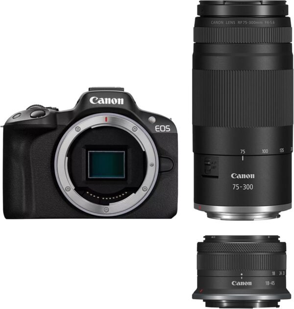 71sZ5JCqQcL._AC_SL1500_ Canon EOS R50 + Objetivos 18-45mm y 75-300mm - Camara Mirrorless 4K