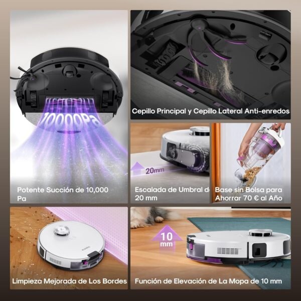 81HU9YdvVL._AC_SL1500_ Eureka E20 EVO Plus Robot Aspirador y Fregasuelos 10000Pa con Autovaciado