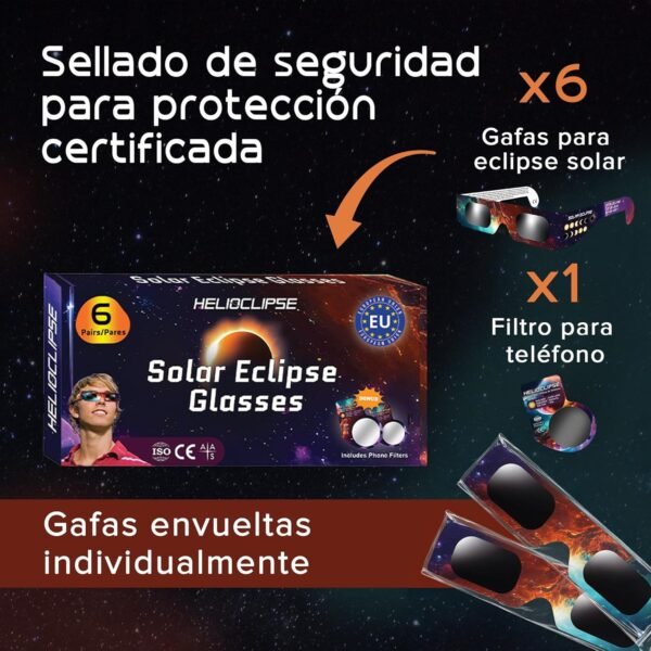 81WbMJshQFL._AC_SL1500_ Helioclipse - Gafas para Eclipse Solar Homologadas ISO 12312-2