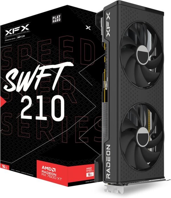 XFX RX 7600XT SWFT210 Gaming 16GB - Tarjeta Grafica GDDR6