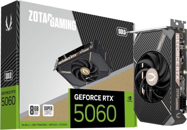 ZOTAC Gaming GeForce RTX 5060 Solo 8GB - Tarjeta Grafica Ultra Compacta