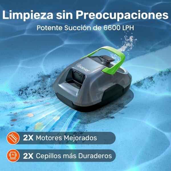 Gosvor Robot Limpiafondos de Piscina Automatico con Filtracion 180μm