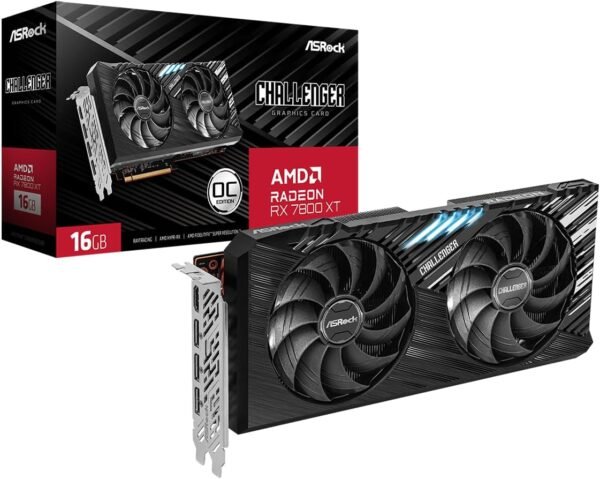 ASRock Radeon RX 7800 XT Challenger 16GB - Tarjeta Grafica GDDR6 ASRock Radeon RX 7800 XT Challenger 16GB - Tarjeta Grafica GDDR6