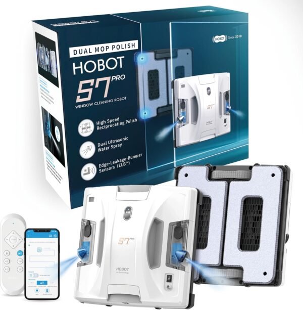 HOBOT S7 Pro - Robot Limpiacristales con Doble Pulverizador