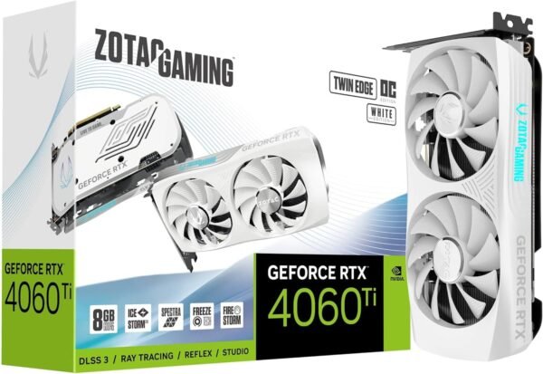 ZOTAC Gaming GeForce RTX 4060 Ti 8GB White Edition - Tarjeta Grafica GDDR6 ZOTAC Gaming GeForce RTX 4060 Ti 8GB White Edition - Tarjeta Grafica GDDR6